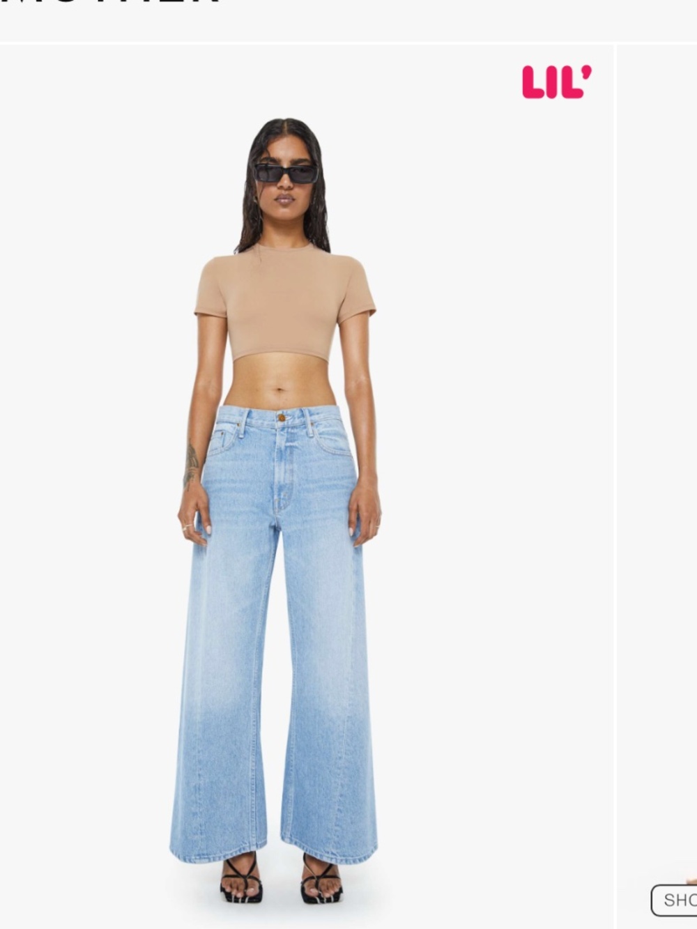 LIL' Mother Lemon Twist Wide Leg Jeans